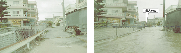 台風16号洪水災害